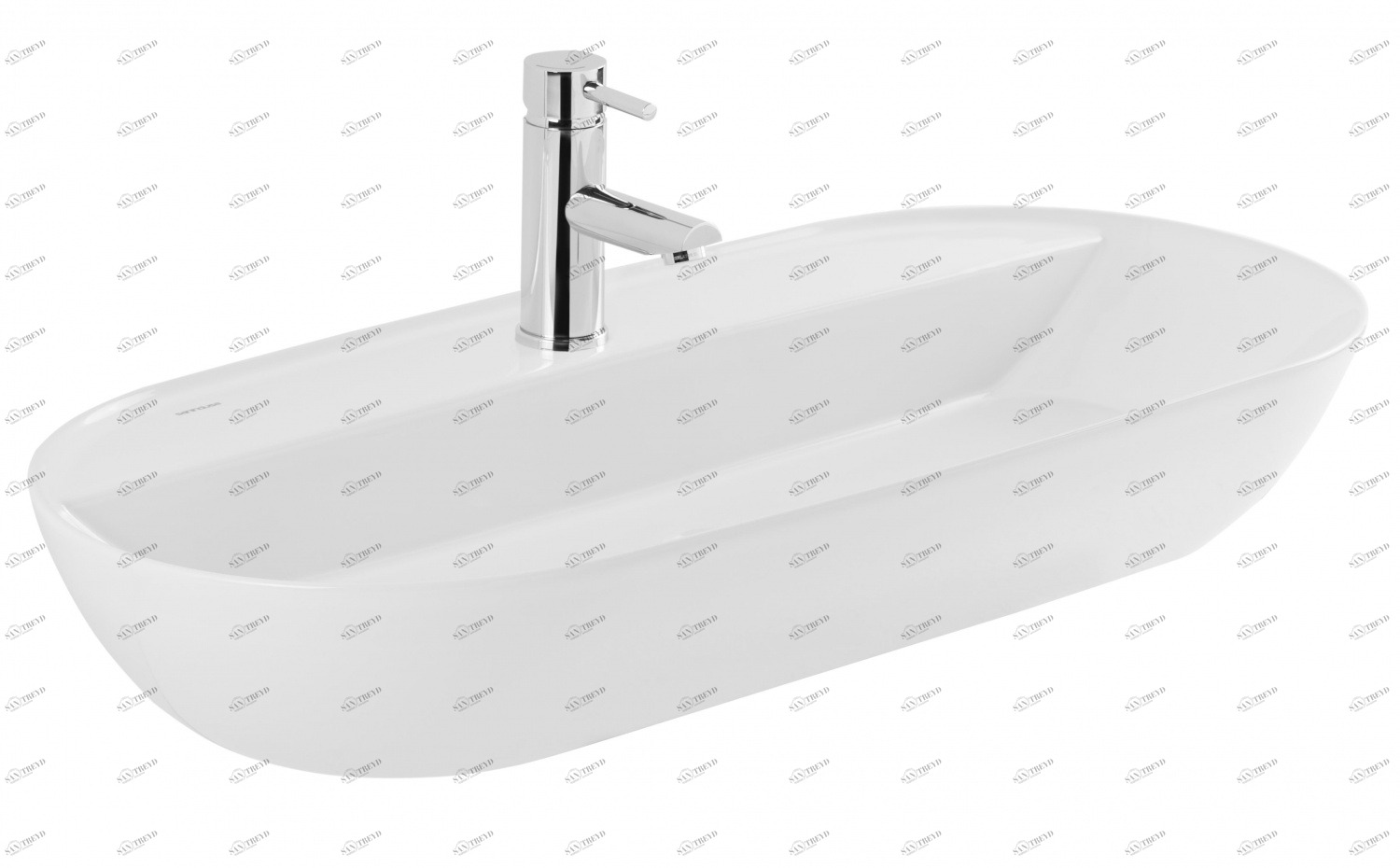 136390004 Накладная раковина на столешницу  овальная Sanindusa 