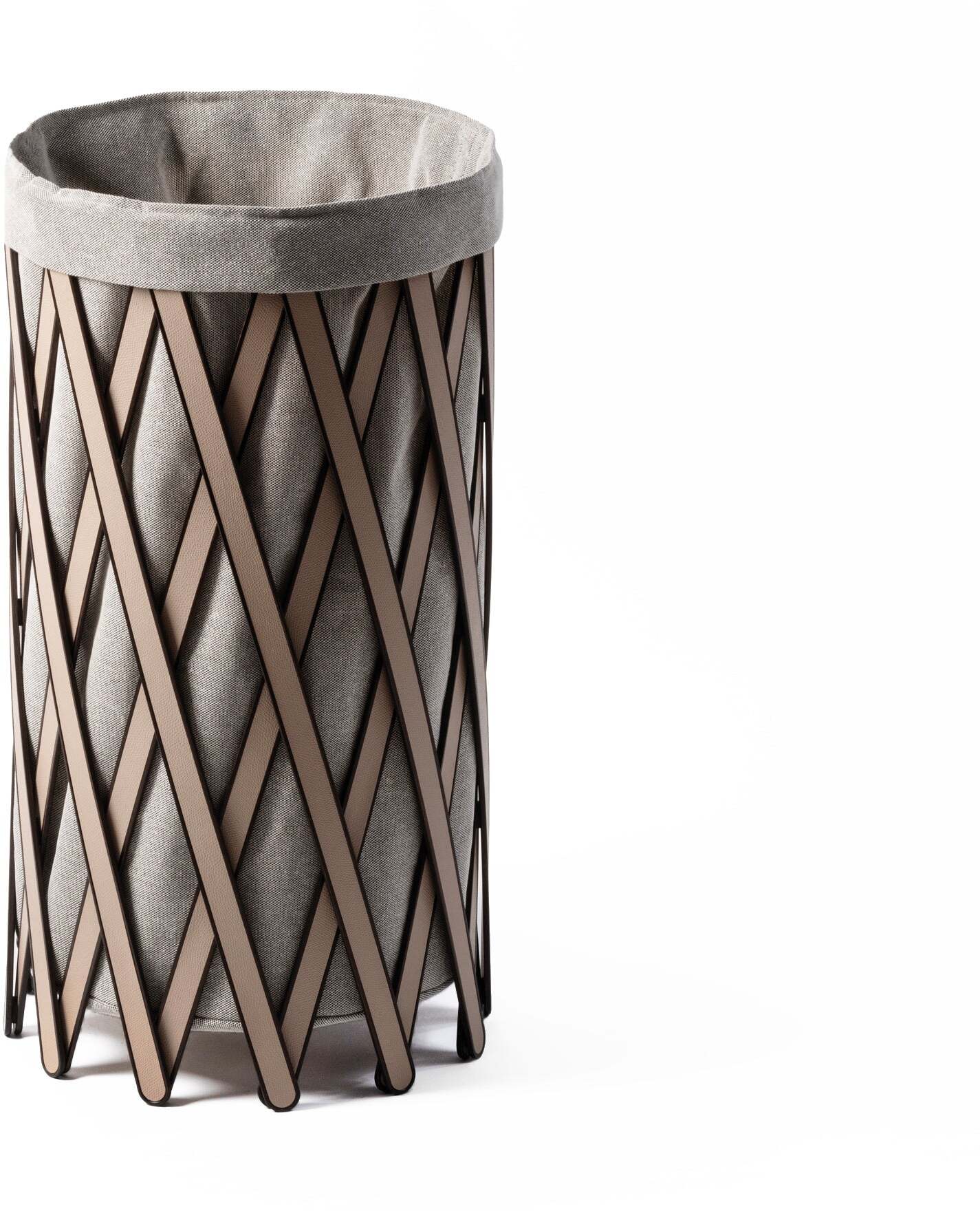 Корзина для белья Safari - Ø 37XH76 см / зернистая кожа серо-серого цвета