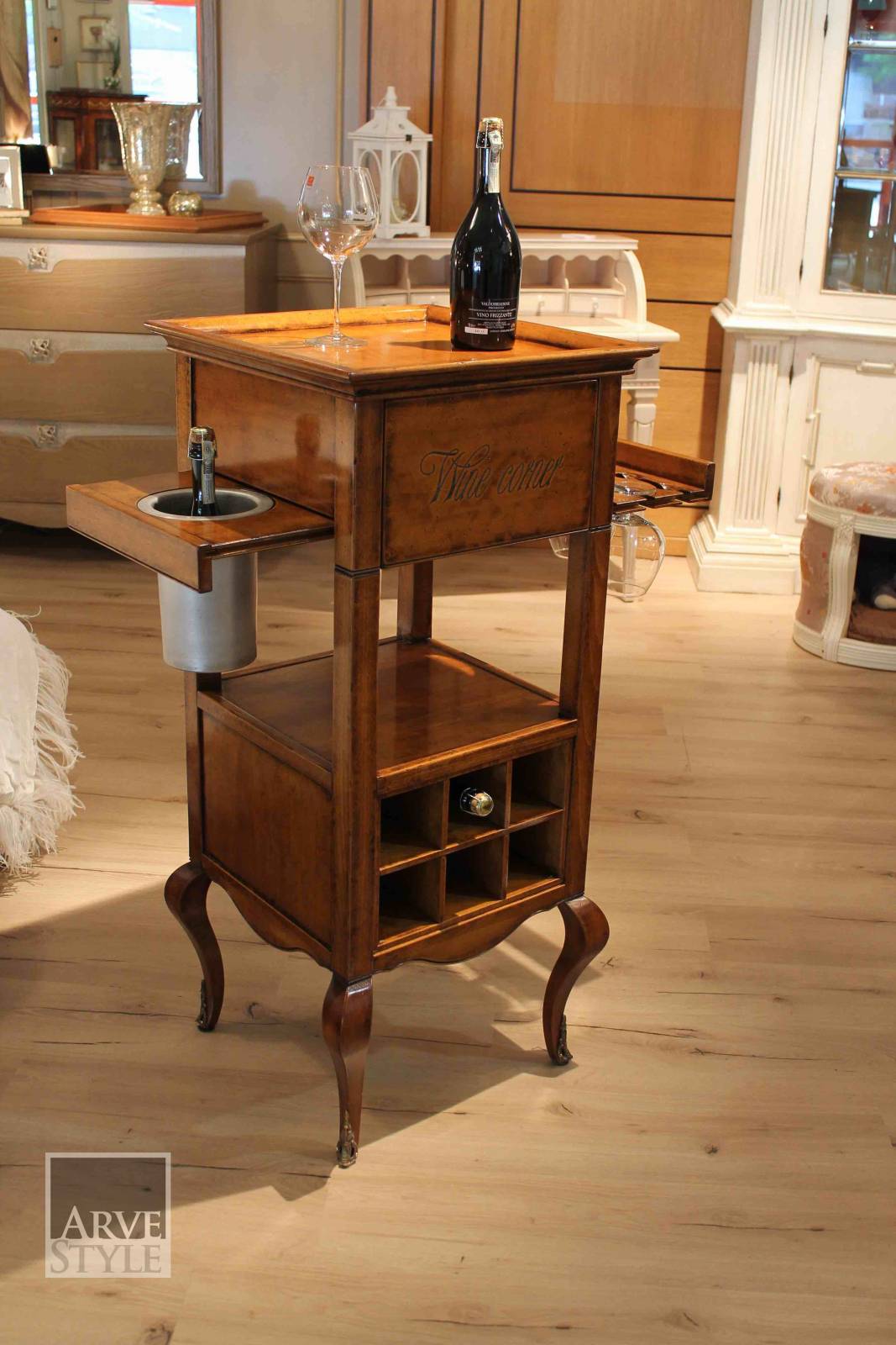Деревянный барный шкаф на колесах Arvestyle Grace ARCH-00010696 - Вид №1