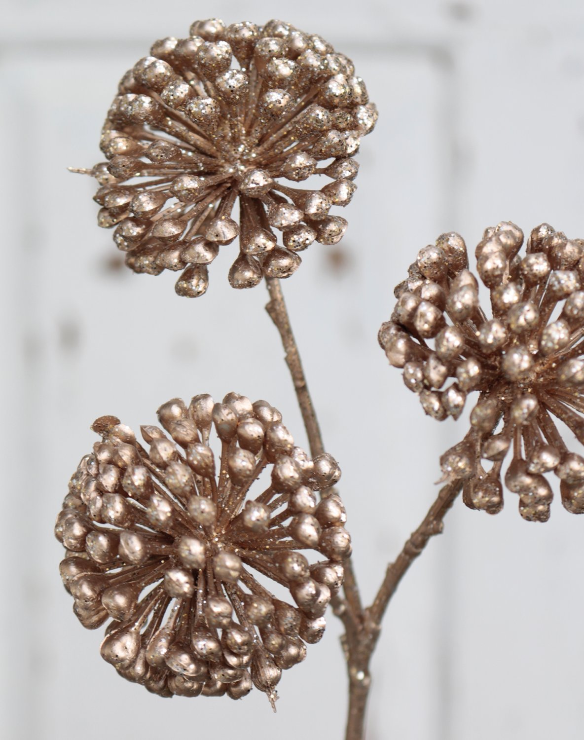 1063 394 a3 Ветка искусственная, 33см, шампанское-камели H-andreas  - Вид №2