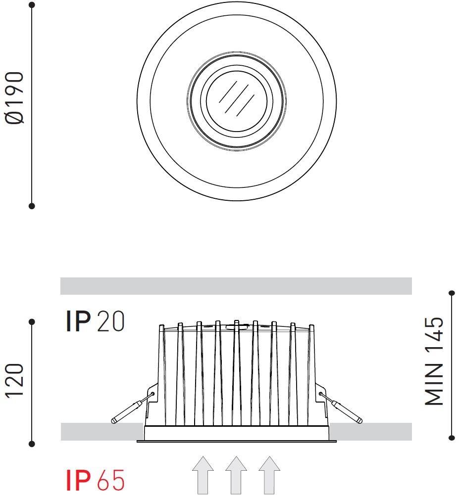 Arkoslight Встраиваемый алюминиевый светодиодный светильник Duomo sun-id-1479043 - Вид №11