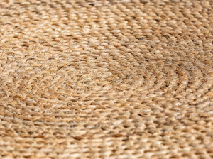 Круглый джутовый ковер