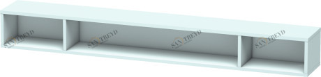 LC120100909 L-Cube Элемент полки (горизонтальный) Светло-голубой матовый декор Duravit