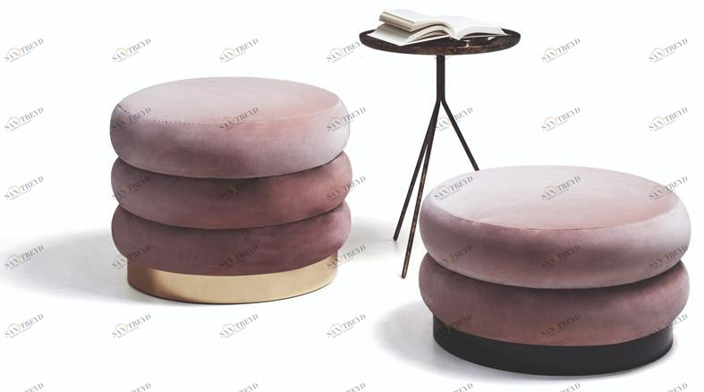 Vibieffe Круглый пуф из ткани 9235 chignon sun-id-1430505