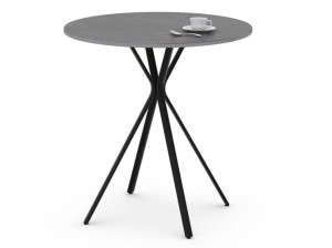 Круглый стол из железа со спицами