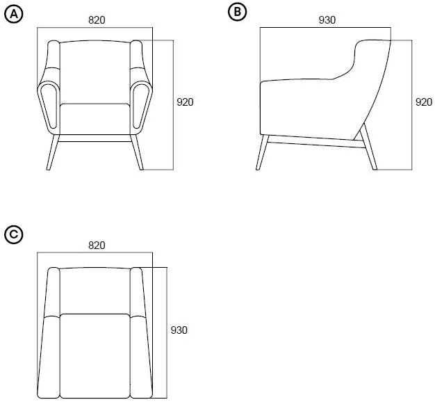 Enza Home Кресло из ткани с подлокотниками Netha sun-id-1482942 - Вид №5