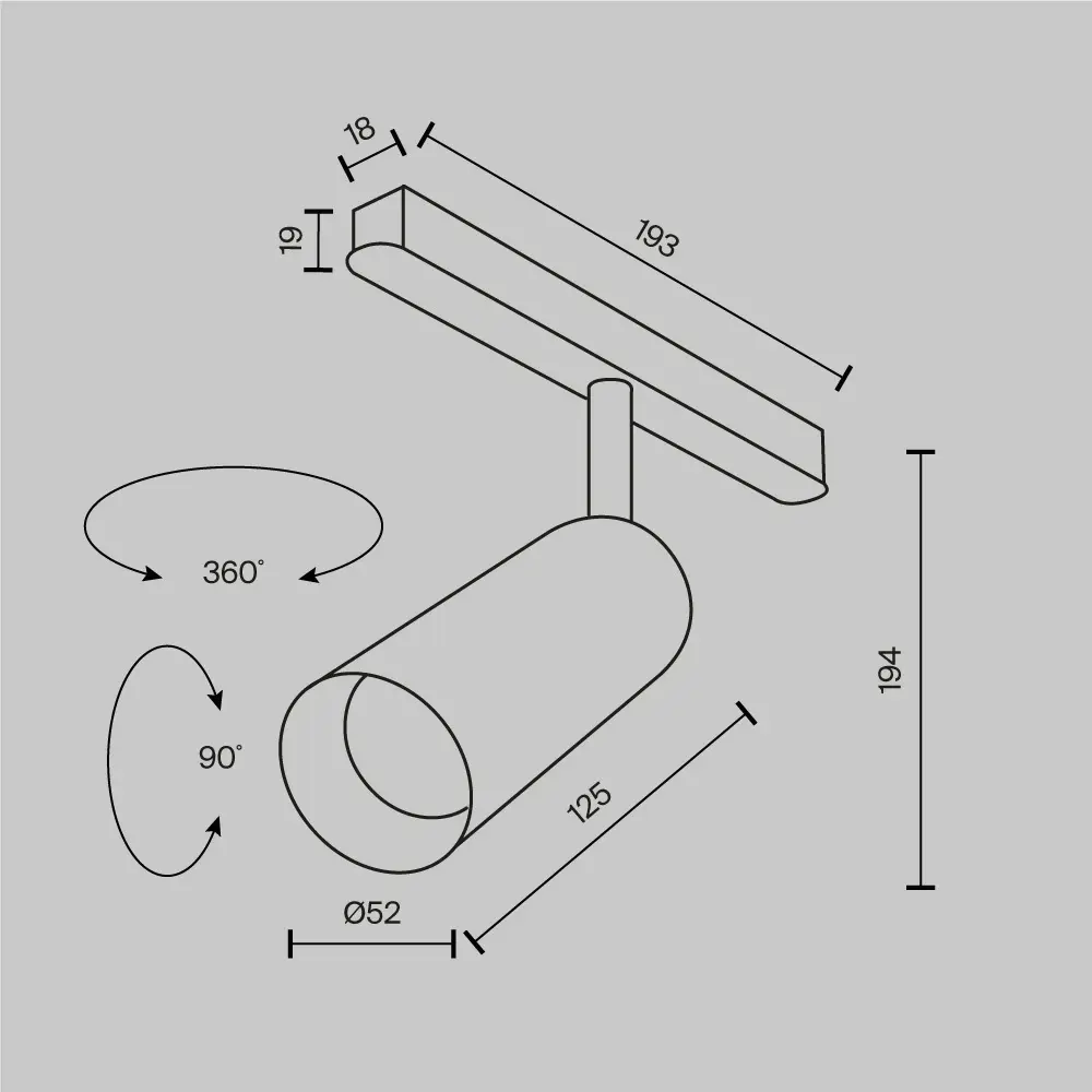Трековый спот Voltega Focus LED - магнитный светильник для акцентного освещения 89438231 STLM-1579603 - Вид №5