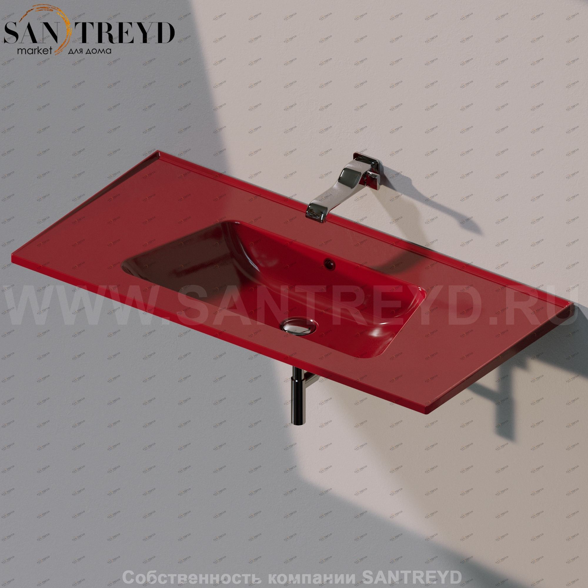 BM105L3011 Подвесная раковина настенная прямоугольная Ceramica Flaminia Bloom