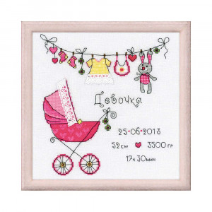 1417 Набор для вышивания С дочкой! 20 х 20 см RIOLIS Сотвори Сама