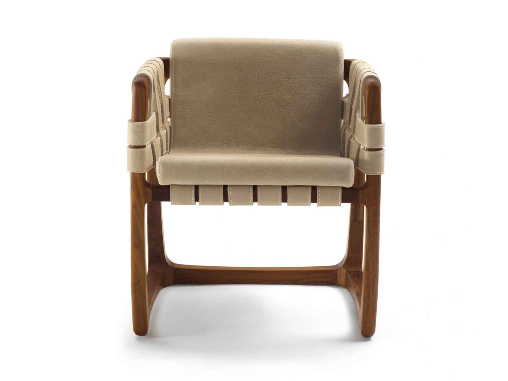 Кожаный стул с твердой деревянной рамой Riva 1920 бунгало ARCH-00044682 - Вид №1