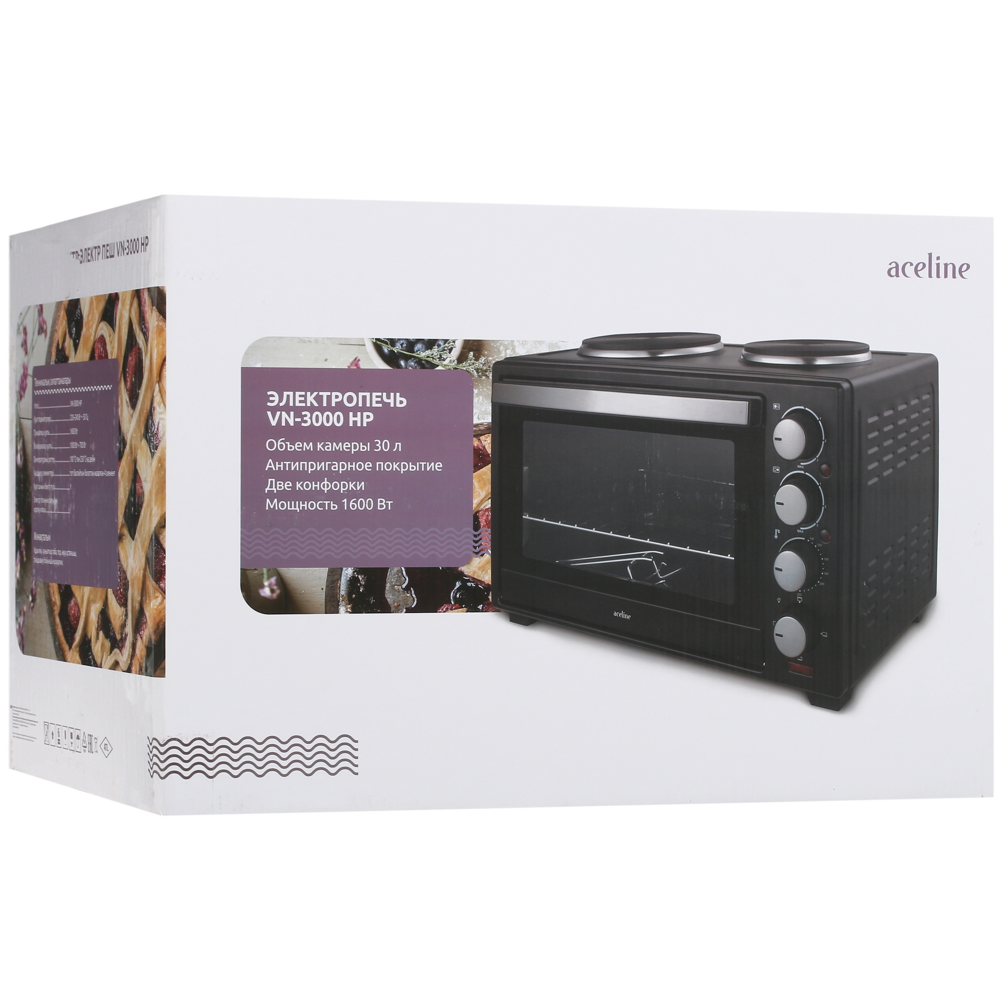 5416488 Мини-печь Aceline VN-3000 HP черный STDN-0032882 - Вид №10