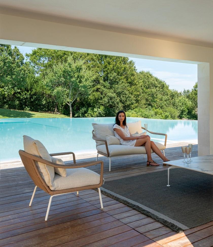 Talenti 2-местный тканевый садовый диван Cruise alu Crualulov - Вид №3