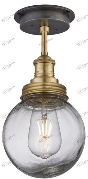 Industville Уличный потолочный светильник из латуни и стекла Brooklyn Br-ip65-dfm8-bp-bh