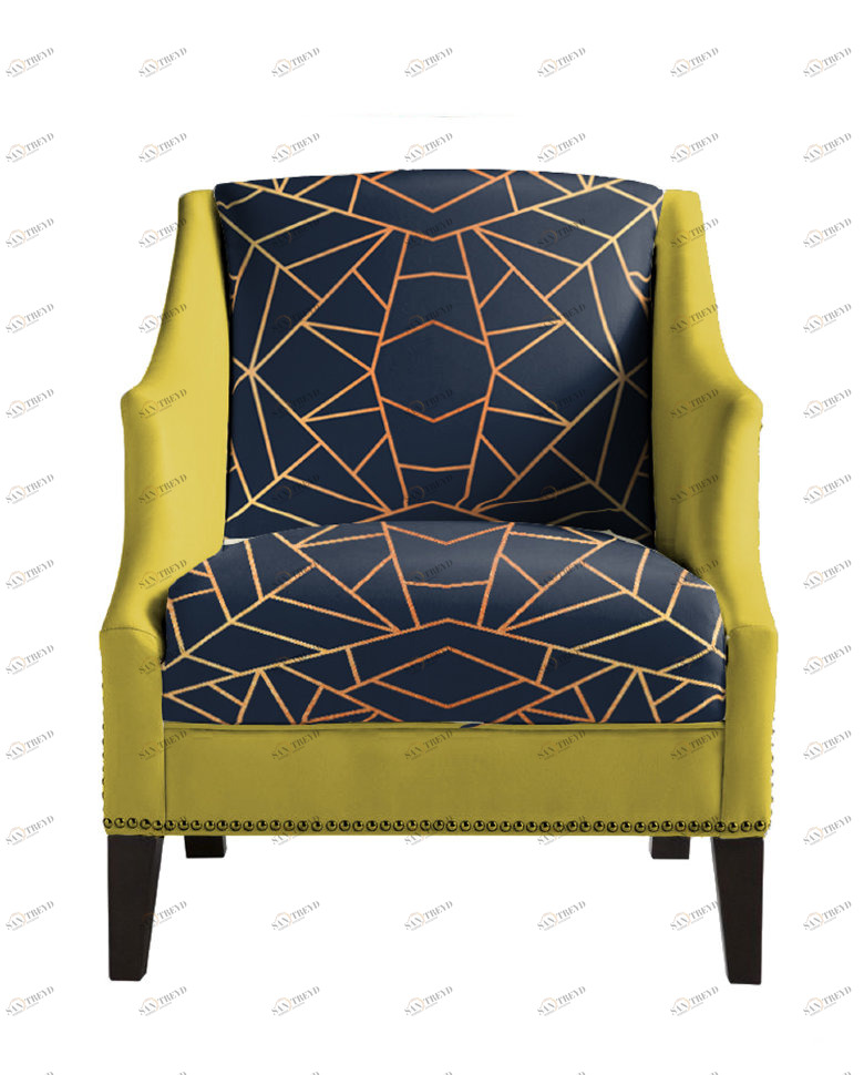 Кресло Fredriksson желтое ICON DESIGNE ДИЗАЙНЕРСКИЕ, ELISABETH FREDRIKSSON 096824 Желтый;оранжевый;черный 