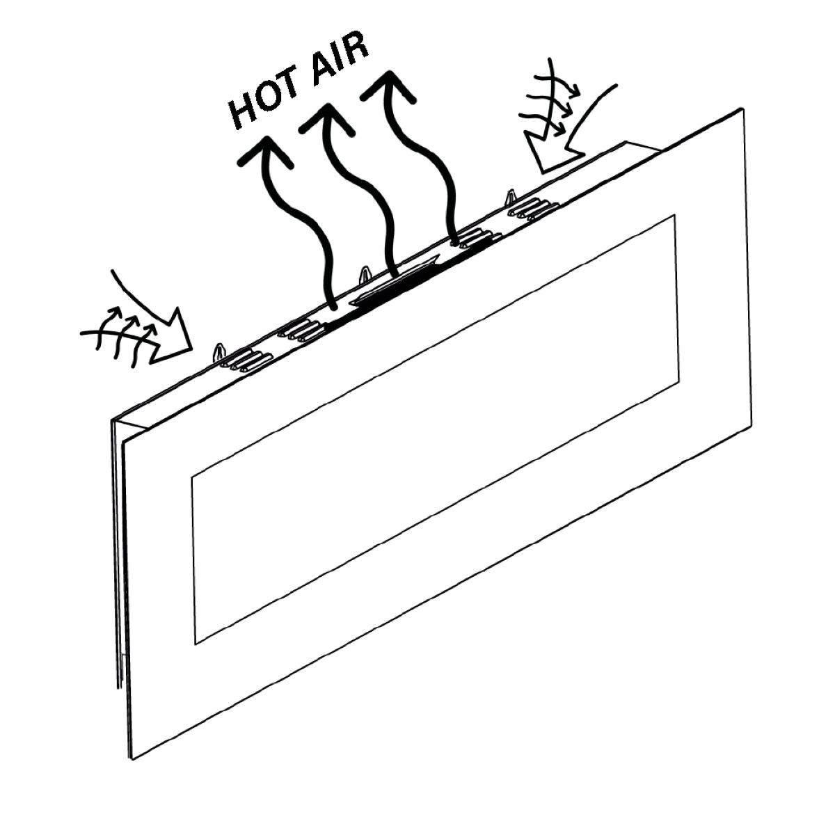 Настенный электрический стальной и стеклянный камин SINED PORDOI ARCH-00036268 - Вид №10