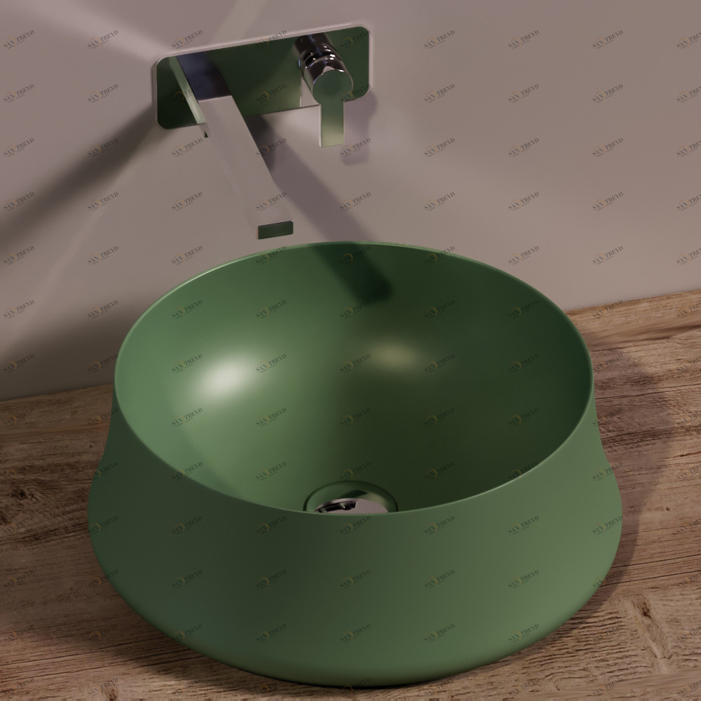 SH02MIRTOMATT Накладная раковина на столешницу  круглая Simas Sharp