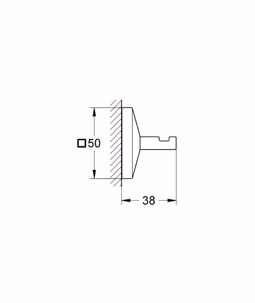 Крючок для халата GROHE Allure Brilliant, хром (40498000) - Вид №2