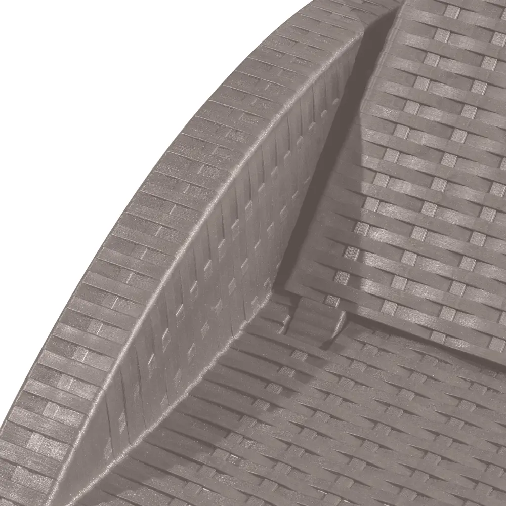 Шезлонг без подушки Rattan 187x44 см пластик серый Santreyd STLM-2071443 - Вид №2