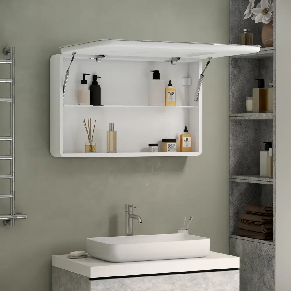 Santreyd Joy — Зеркальный шкаф с подсветкой для ванной 90×53 см 85104660 Joy White LED STLM-0058815 - Вид №9