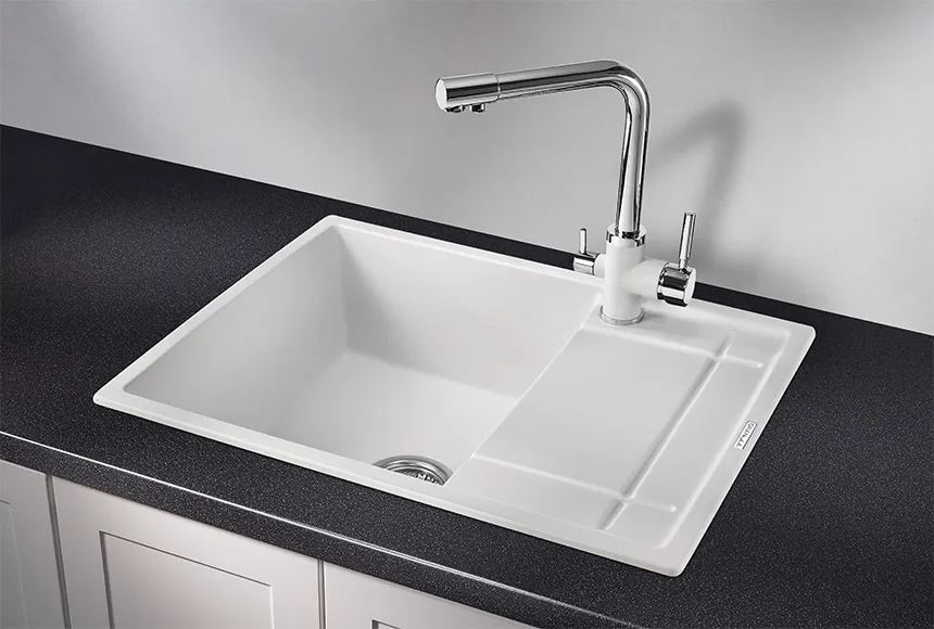 6501, АРКТИК (БЕЛЫЙ), кухонная мойка, кварц GRANULA 6501-ST171