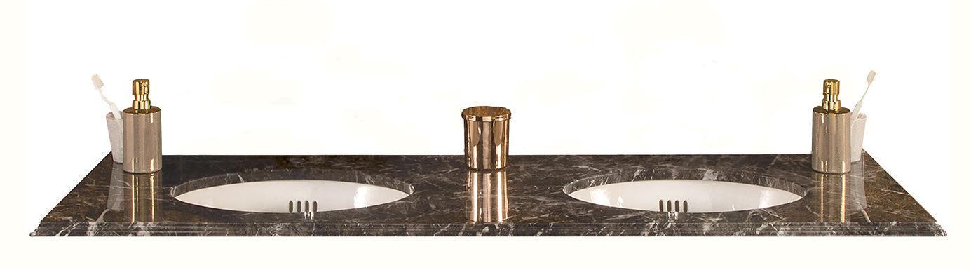 TCMAR15000WH Столешница из мрамора 1500 мм Без отверстия под смеситель Thomas Crapper 