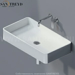 MWL75CHROMO Подвесная раковина настенная прямоугольная Ceramica Flaminia Miniwash