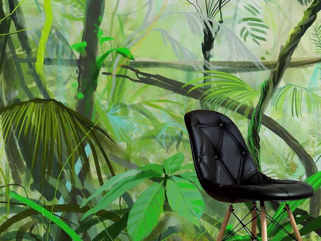 Тропические обои ПВХ бесплатно, ЭКО, моющиеся WallPepper окружающая среда ARCH-00124765