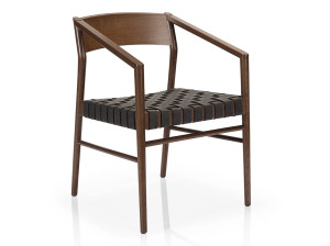 Стул из массива дерева с подлокотниками