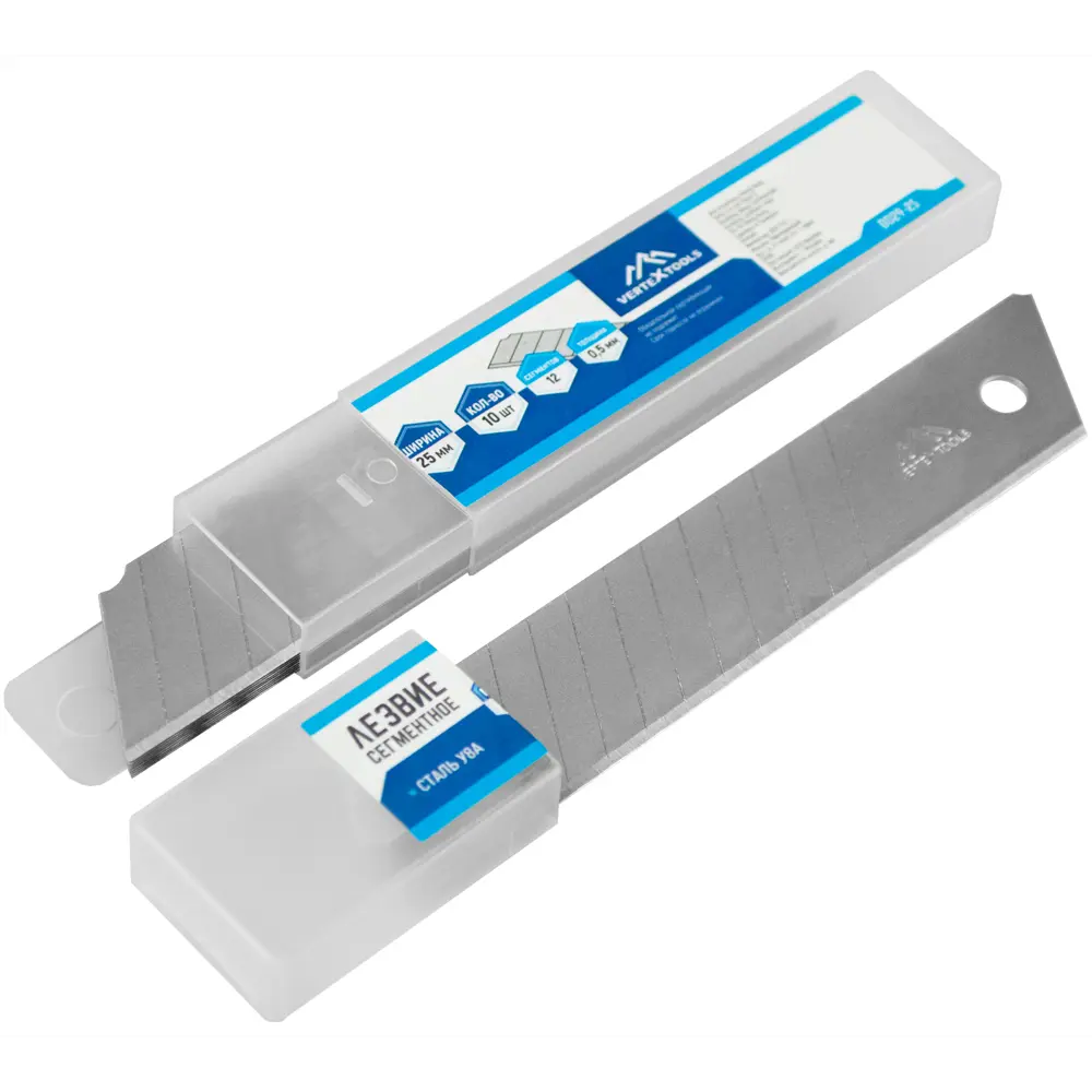 Лезвия сменные Vertextools 0029-25 для строительного ножа 25 мм, 10 шт 89398975 STLM-1520616 - Вид №4