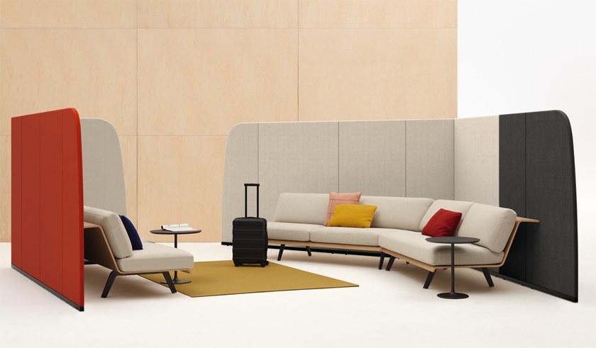 arper Отдельностоящая звукопоглощающая офисная перегородка из ткани Paravan sun-id-1397924 - Вид №4