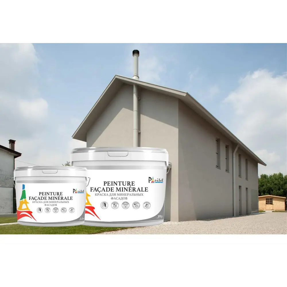 Краска для минеральных фасадов Paritet матовая цвет белый база A 2.5 л STLM-2107861 - Вид №6