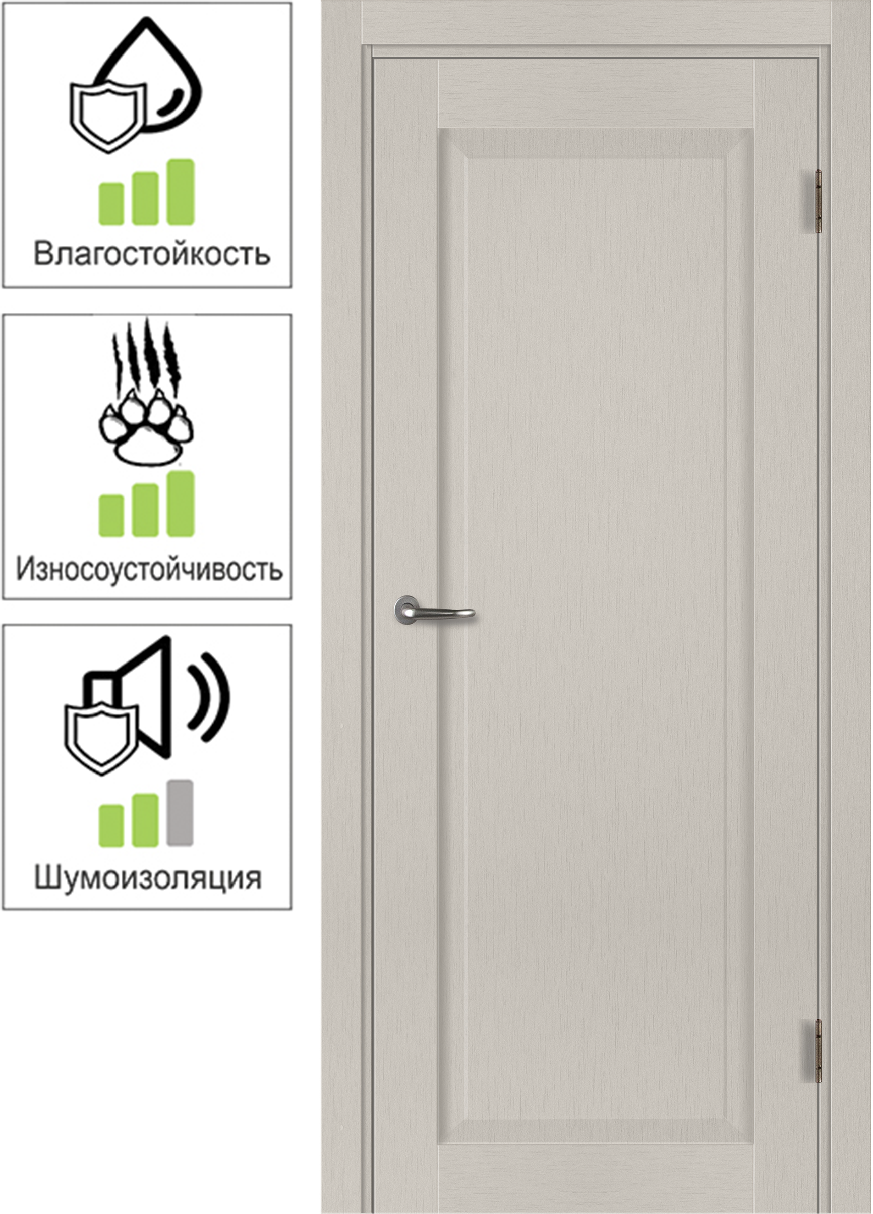 82636291 Дверь межкомнатная Пьемонт глухая Hardflex ламинация цвет платина светлая 60х200 см (с замком и петлями) STLM-0032445 МАРИО РИОЛИ