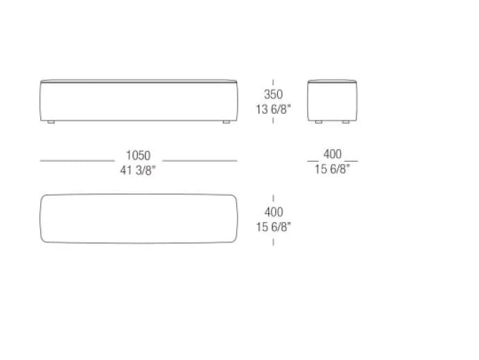 Съемный пуф из ткани MisuraEmme STONE ARCH-00150245 - Вид №2