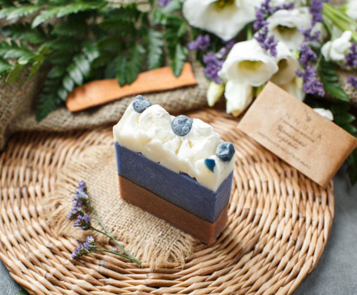 6489 Мыло ручной работы "Черничный чизкейк" Вкусляндия  - Вид №1