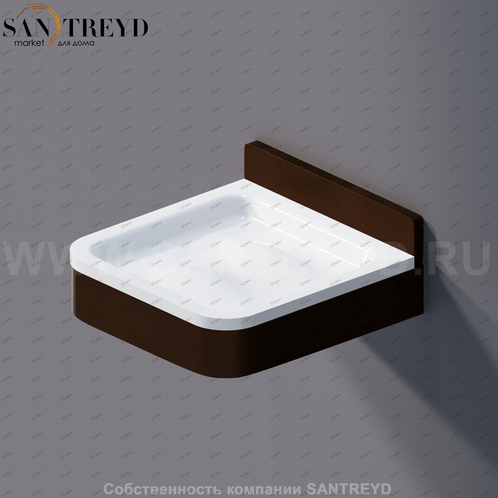 Agape MEMORY Мыльница белая в темном бронзовом каркасе AMEM854BRZ