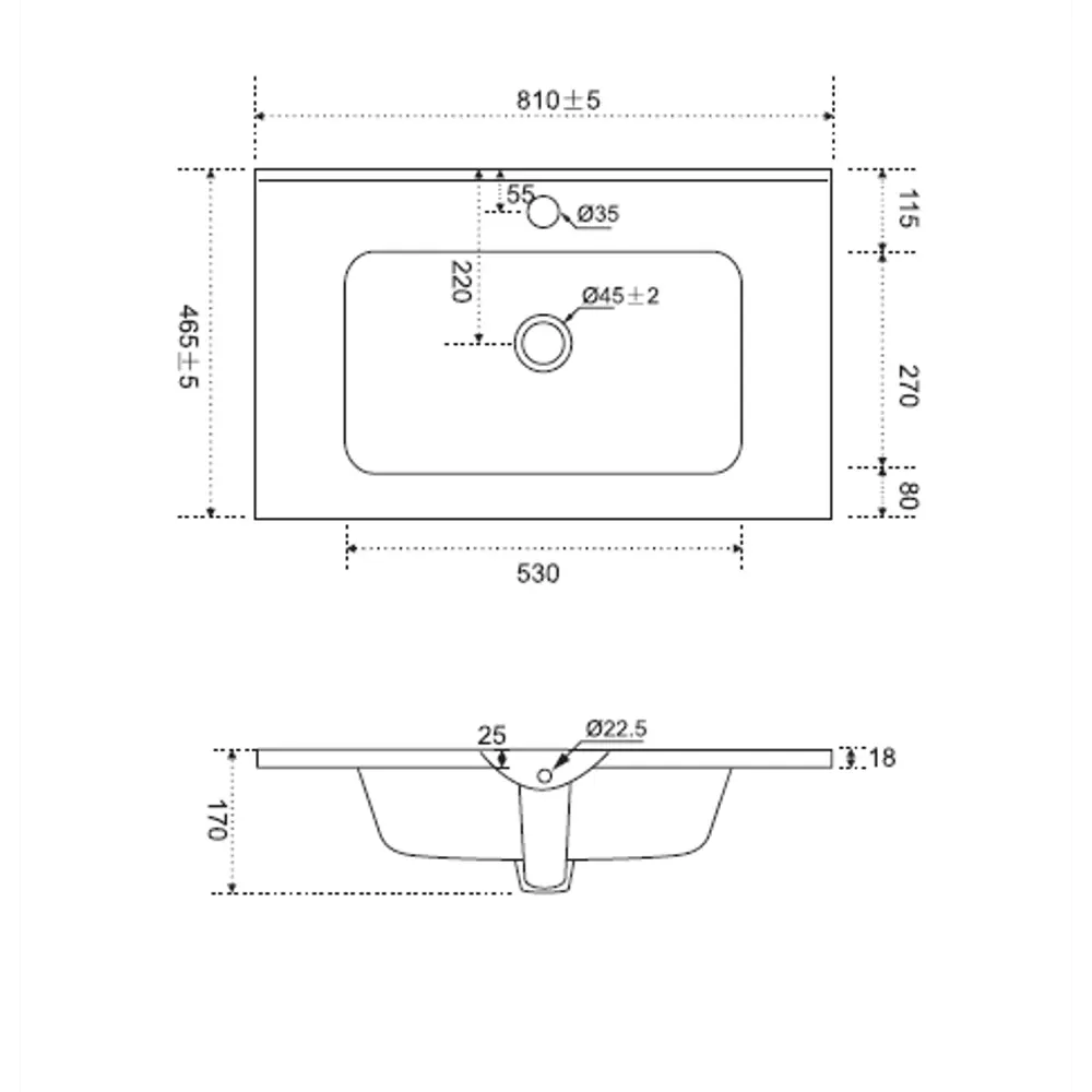 Раковина мебельная AM.PM Flash M9HWCC0801WG 81 см 89394651 STLM-2132477 - Вид №2