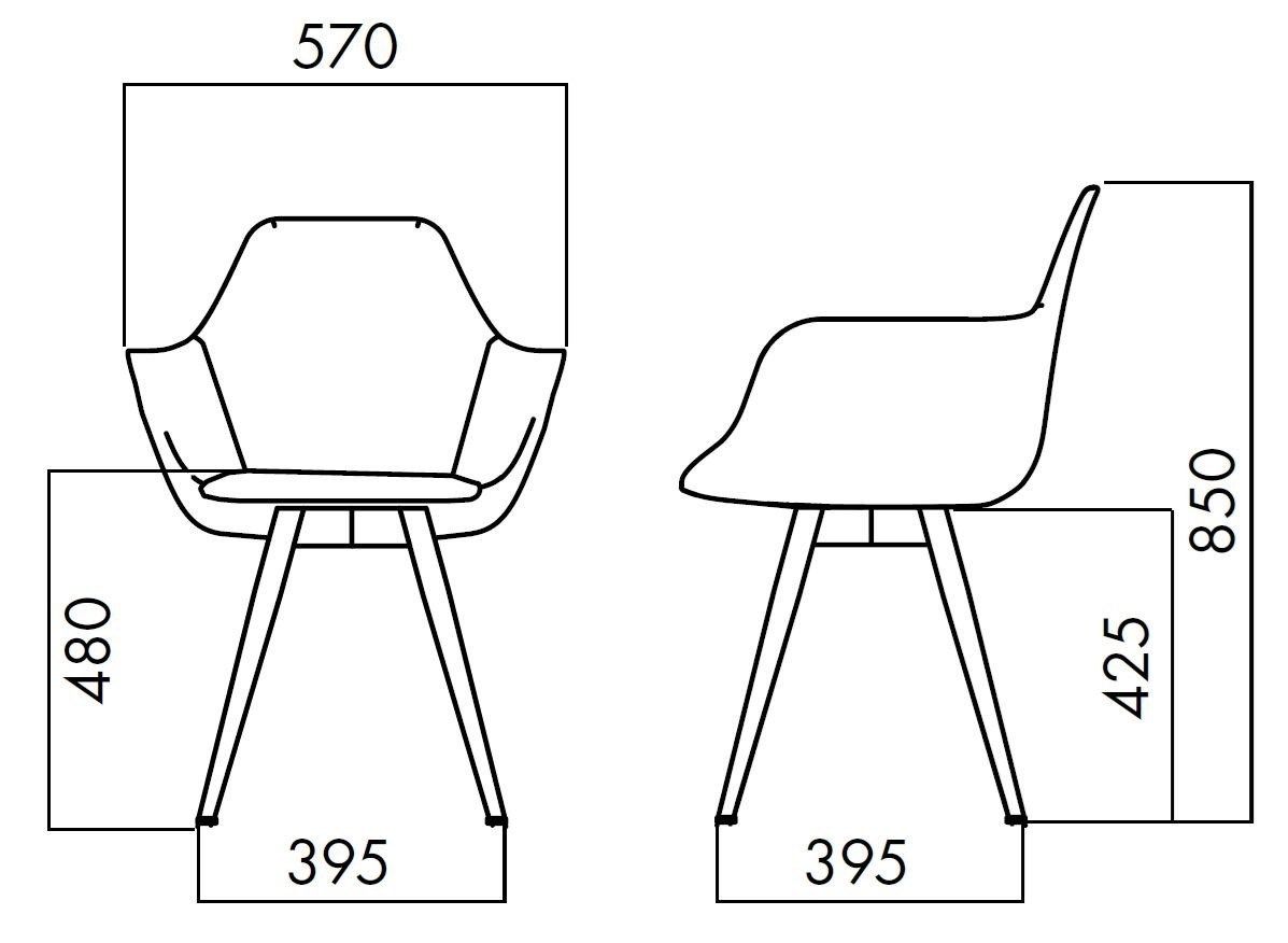 Стул из полиэтилена с подлокотниками ALMA DESIGN y Chair ARCH-00006002 - Вид №2