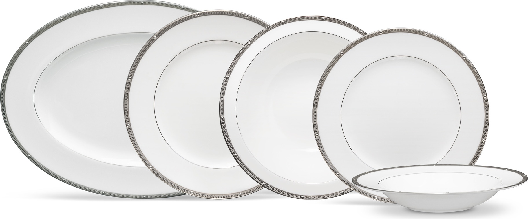 10672914 Noritake Сервиз столовый Noritake Рочель, платиновый кант на 6 персон 20 предметов, фарфор Фарфор 