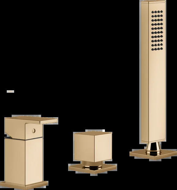 Смеситель для ванны 20043 735 Gessi Rettangolo ТЕПЛАЯ БРОНЗА PVD