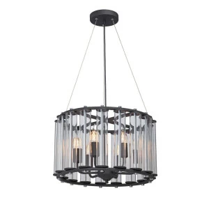 Подвесная люстра Vitaluce V5303-1/6PL VITALUCE ДИЗАЙНЕРСКИЕ 328683 Черный;прозрачный