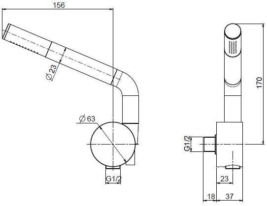 Quadrodesign Настенная лейка душа из нержавеющей стали Q sun-id-1462252 - Вид №2