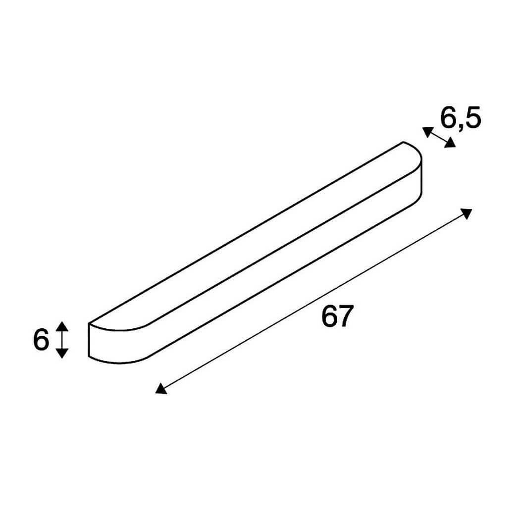 Настенный светильник металлический 67 см SLV Arlina 155206 SLV ARLINA 00-3890738 Хром  - Вид №1