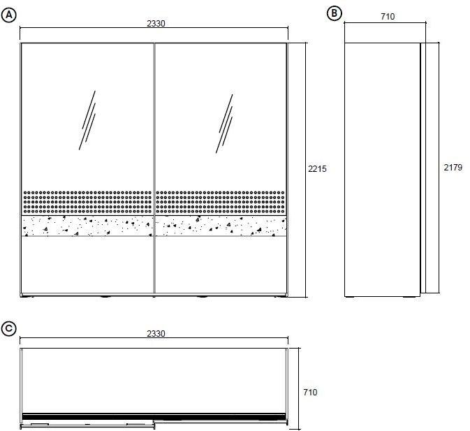 Enza Home Деревянный шкаф с раздвижными дверьми Piedra sun-id-1487322 - Вид №5