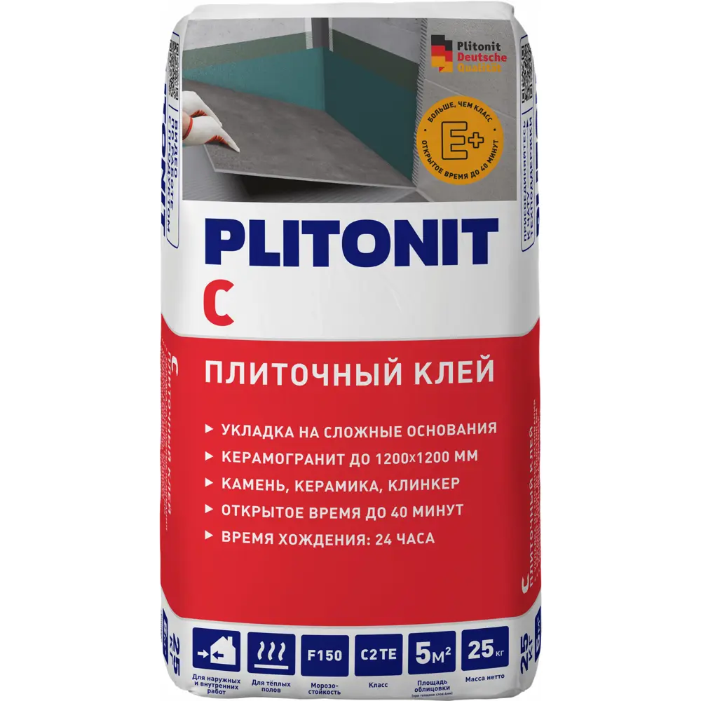Клей плиточный Plitonit С C2TE 25 кг STLM-2179082