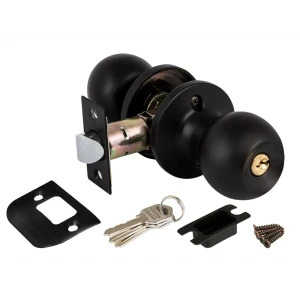 Ручка-защелка Fuaro 672/BL BL-E с ключами и фиксатором, цвет черный