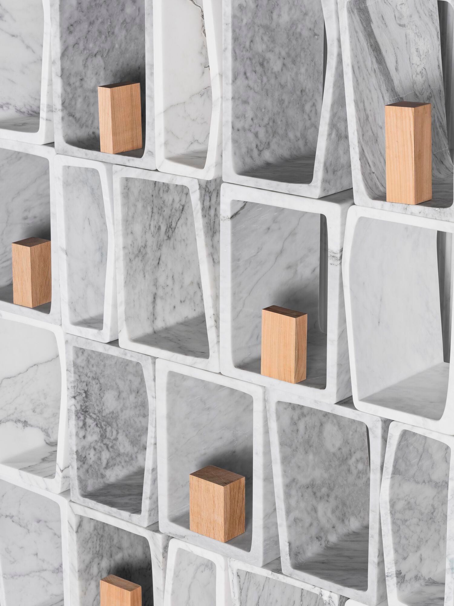 Мраморный отдельно стоящий настенный книжный шкаф LUCE DI CARRARA MARMERIA ARCH-00034268 - Вид №4