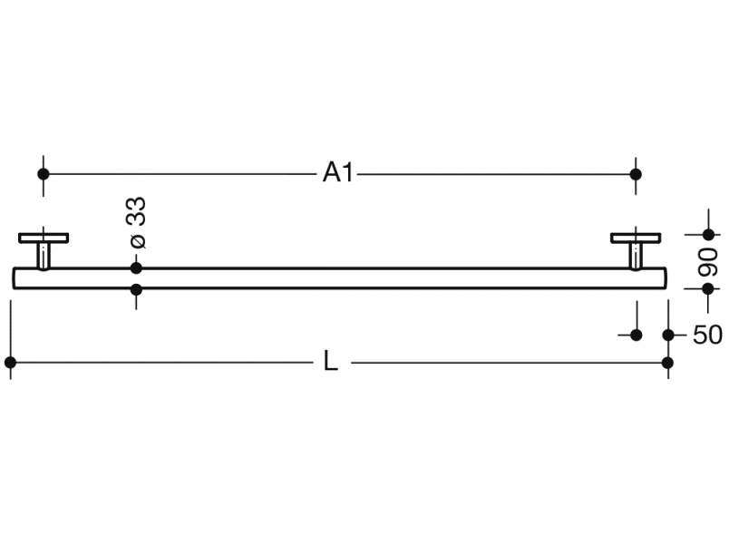 950.36.1S99 Поручень специальной длины HEWI System 800 K  - Вид №12