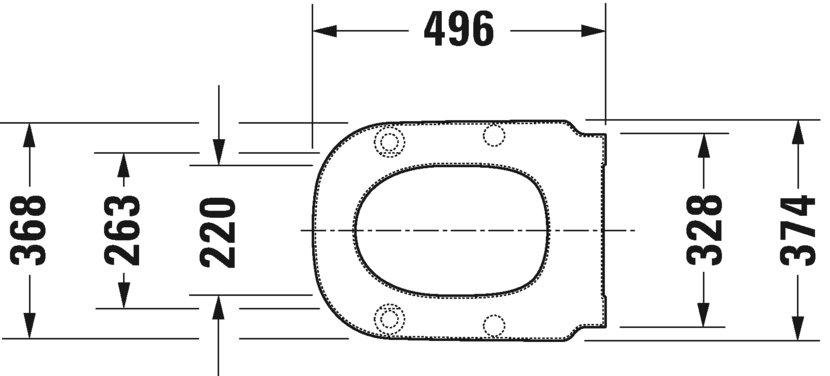 0060410000 Крышка сиденье для унитаза Duravit D-Code - Вид №2