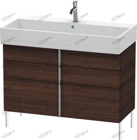 VA658805353 Vero Air Тумбочка напольная Каштан темный, декор Duravit