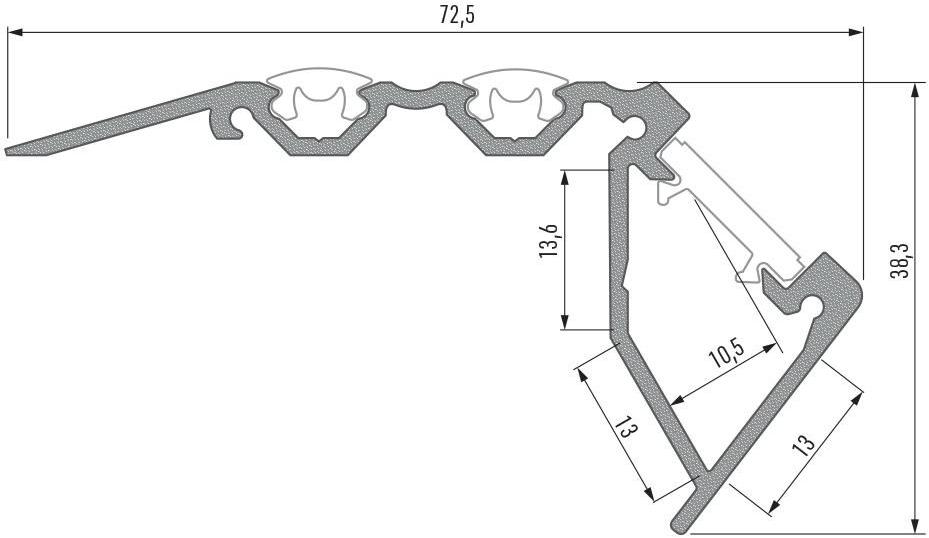 Lumines Lighting Алюминиевый профиль для лестницы со светодиодной подсветкой  10-0324-10  - Вид №7